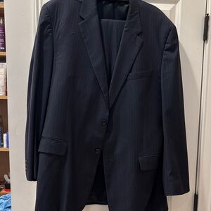 Classic Navy Blue Pin Stripe Suit